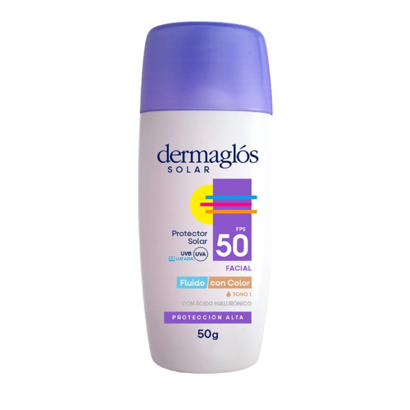 DERMAGLOS PROTECTOR SOLAR FACIAL FPS 50 FLUIDO TONO 1 X 50 G.